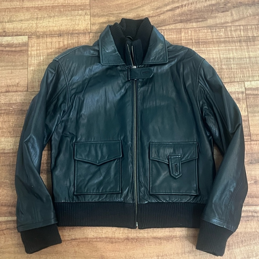 Knoles & Carter genuine leather bomber jacket